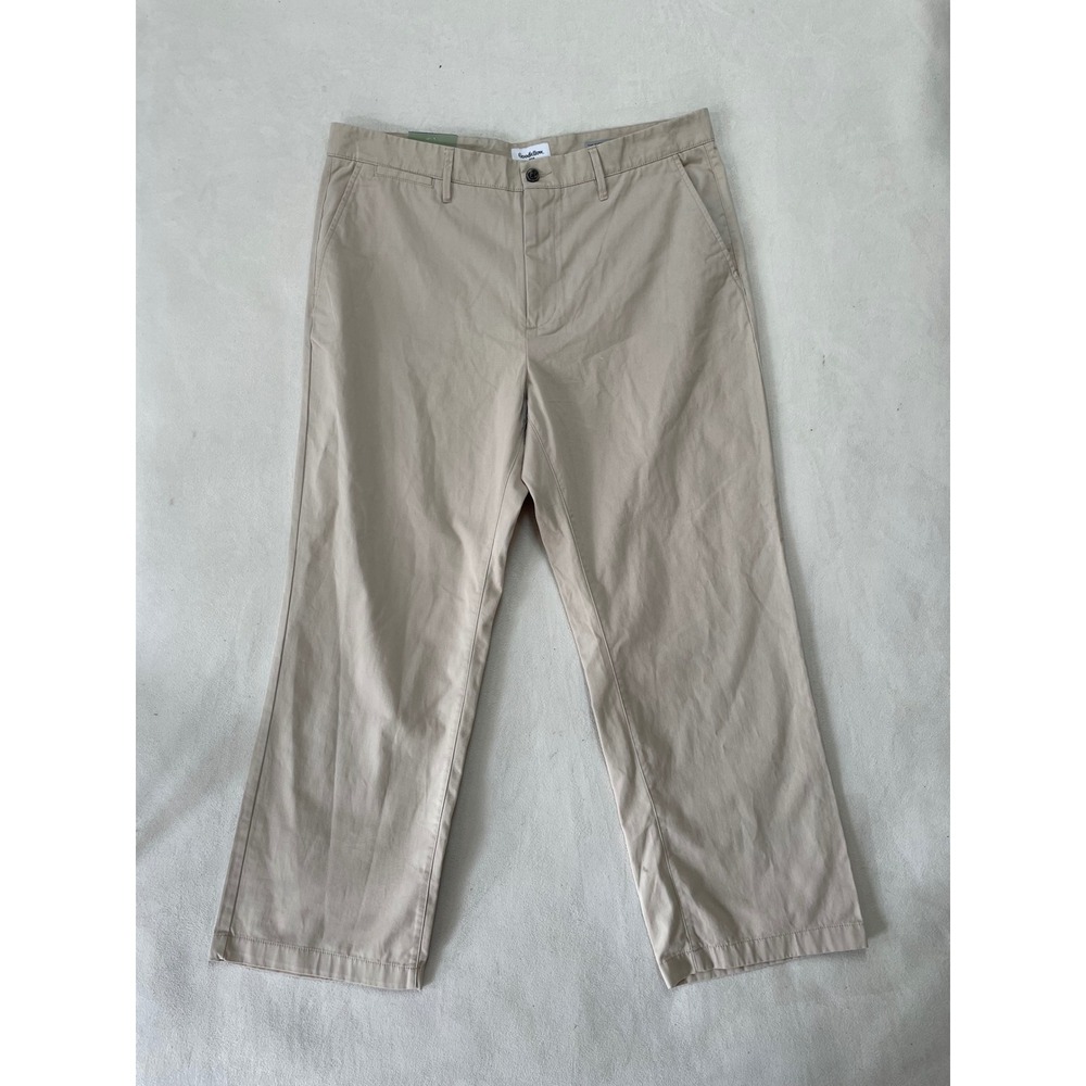 Goodfellow & Co Men 38x30 Relaxed Fit Every Wear Chino Pants Beige Khaki Cotton
